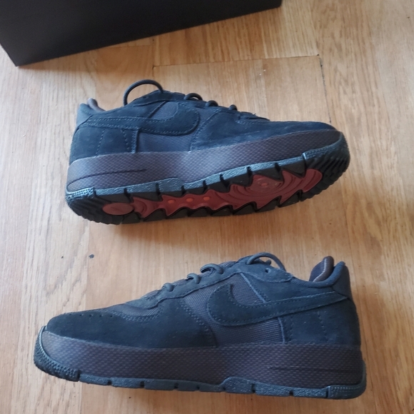 Nike Air Force 1 Black Velvet Brown Womans Size 6.5 Sneakers - Picture 6 of 7